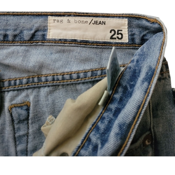 RAG & BONE Women's Light Blue Boyfriend Jeans Beckers Size 25 Straight - Picture 8 of 12